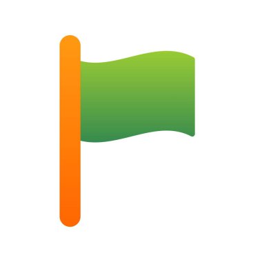 Flag Düz Gradyan Vektör Simgesi Tasarımı