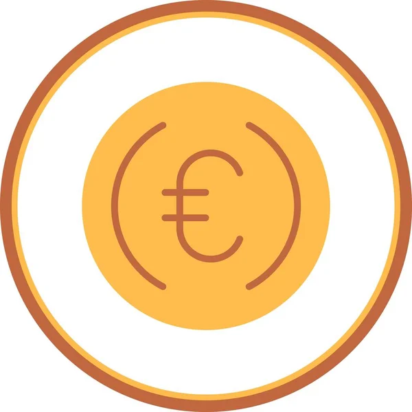 货币平面圆环矢量图标设计 — 图库矢量图片