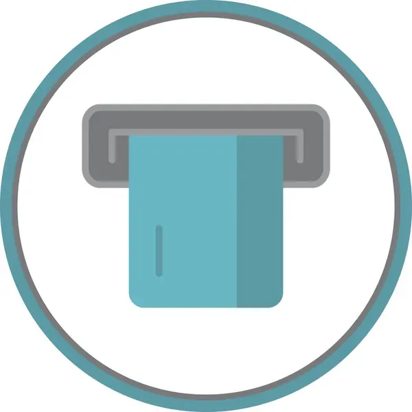 Geldautomat Flat Circle Vector Icon Desig — Stockvektor