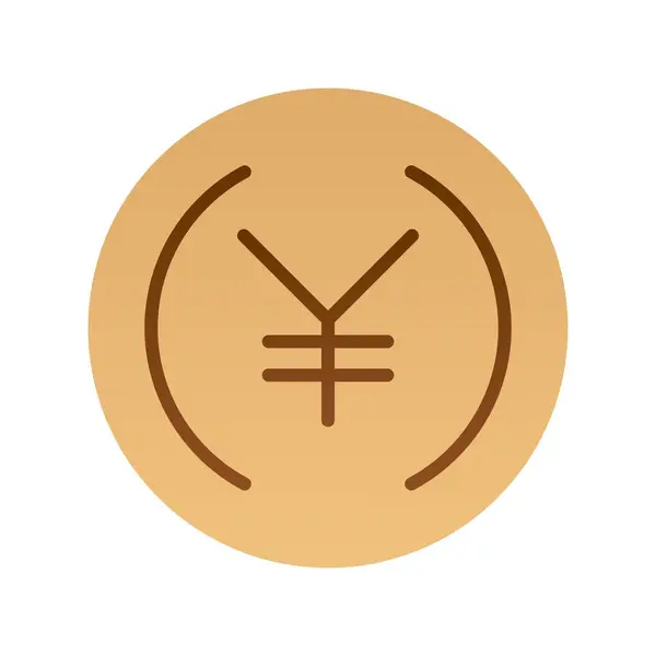 Yen平面梯度矢量Icon设计 — 图库矢量图片