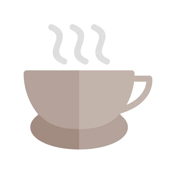 Coffee Flat Light Vector Icon Desig — Stock Vector