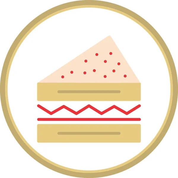 Sandwich Círculo Plano Vector Icono Desig — Vector de stock