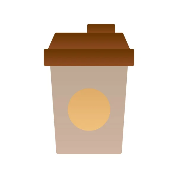 Kaffee Flache Gradient Vector Icon Desig — Stockvektor