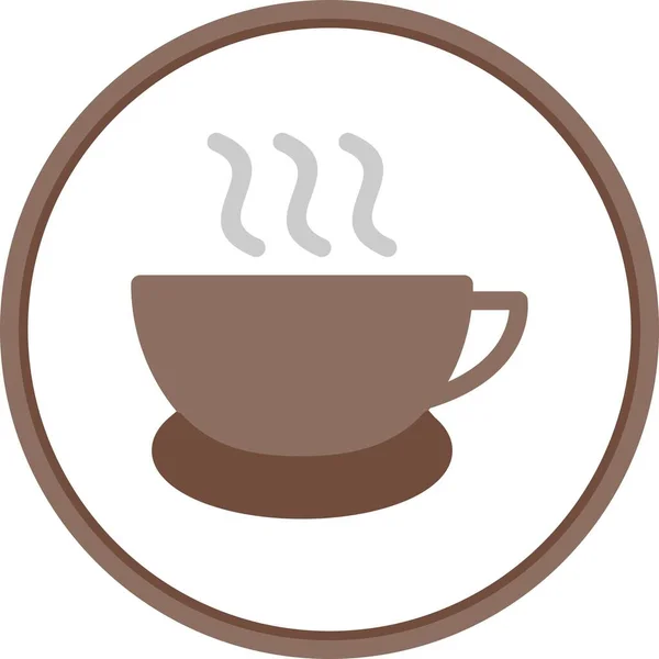 Coffee Flat Circle Vector Icon Desig — Stock Vector