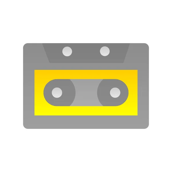 Cassette Flat Gradient Vector Icon Desig — Stock vektor