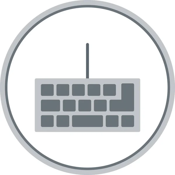 Tastatur Flat Circle Vector Icon Desig — Stockvektor