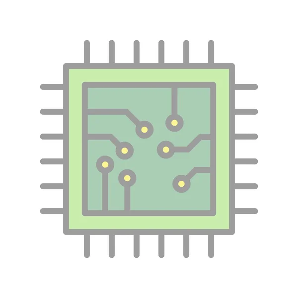 Vector Luz Llena Cpu Icon Desig — Archivo Imágenes Vectoriales