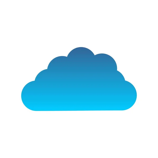 Cloud Flat Gradient Vector Icon Desig — Stock vektor