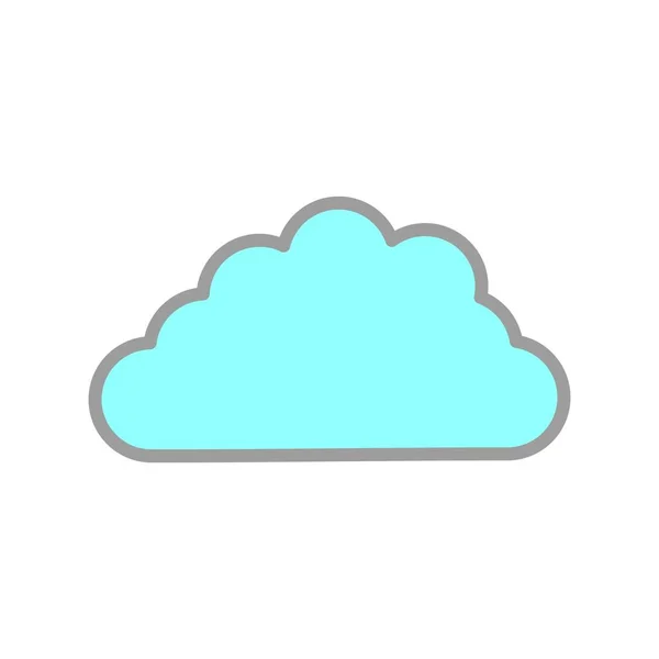 Cloud Filled Light Vector Icon Desig — Stock Vector