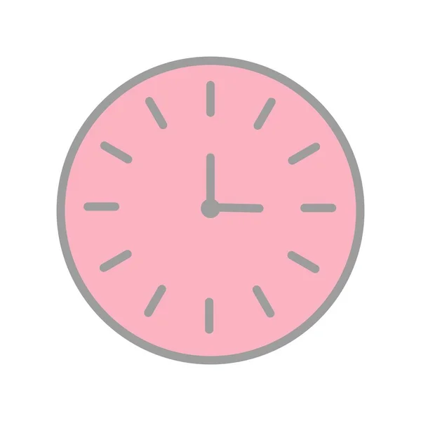 Clock Filled Light Vector Icon Desig — Stock Vector