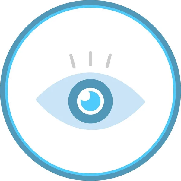 Eye Flat Circle Vector Icon Desig — Stock vektor
