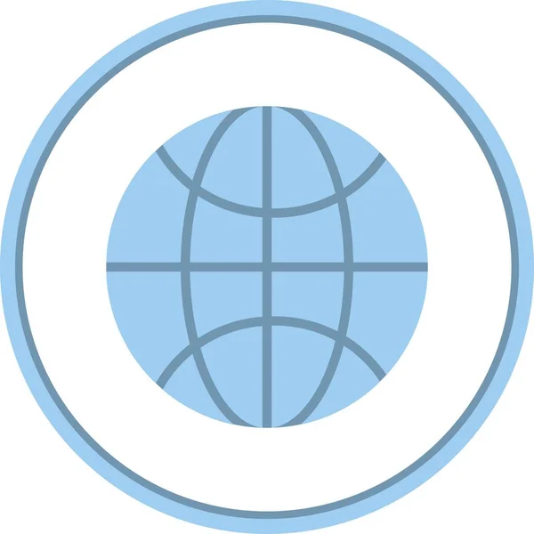 Icône Vectorielle Cercle Plat Mondial Desig — Image vectorielle