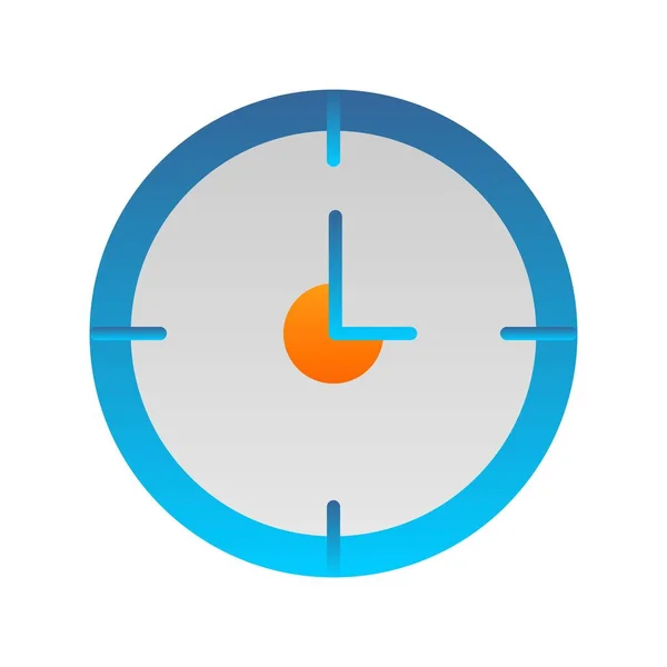 Reloj Gradiente Plano Vector Icono Desig — Vector de stock