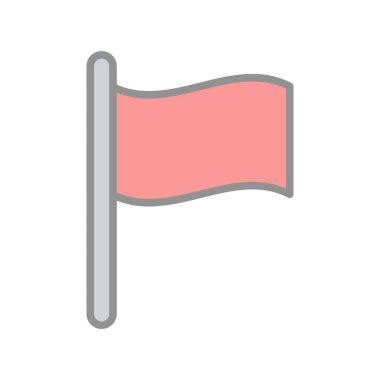 Bayrak Doldurulmuş Işık Vektörü Simgesi Tasarımı