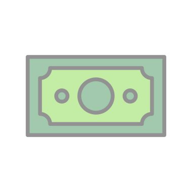 Dollar Dolu Işık Vektörü Simgesi Tasarımı