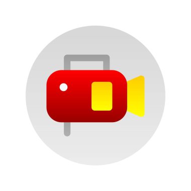 Görüntü Çağrısı Düz Gradyan Vektör Simgesi Tasarımı