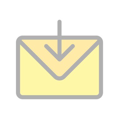 Gelen Satırı Dolu Işık Vektörü Simgesi Tasarımı