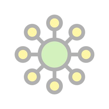 Ağ Satırı Doldurulmuş Işık Vektörü Simgesi Tasarımı