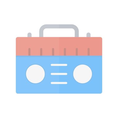 Teyp Düz Işık Vektörü Simgesi Tasarımı