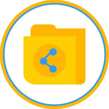 Bağlantı Düz Çember Vektör Simgesi Tasarımı