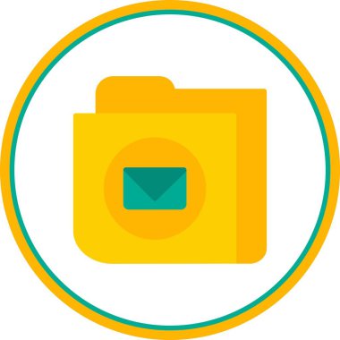 İleti Düz Çember Vektör Simgesi Tasarımı