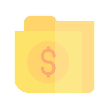 Para Birimi Düz Işık Vektörü Simgesi Tasarımı