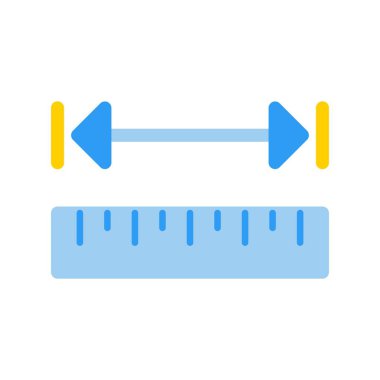 Düz Vektör Simgesi Tasarımı Ölç