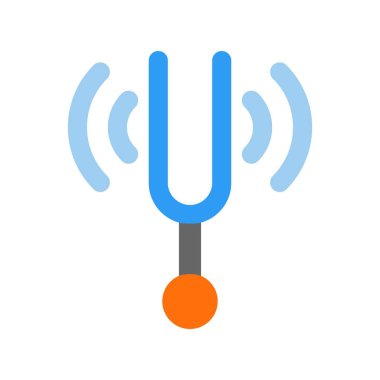 Fork Düz Vektör Simgesi Tasarımı Ayarlanıyor