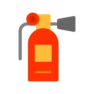 Yangın söndürücü Düz Vektör Simgesi Tasarımı