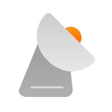 Radar Düz Gradyan Vektör Simgesi Tasarımı