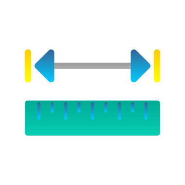 Düz Gradyan Vektör Simgesi Tasarımı Ölç