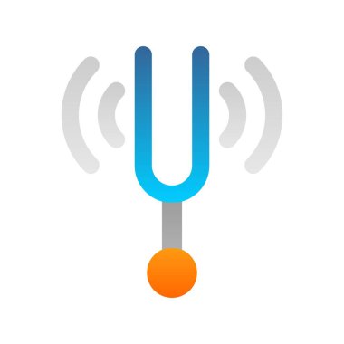 Fork Düz Gradyan Vektör Simgesi Tasarımı Ayarlanıyor