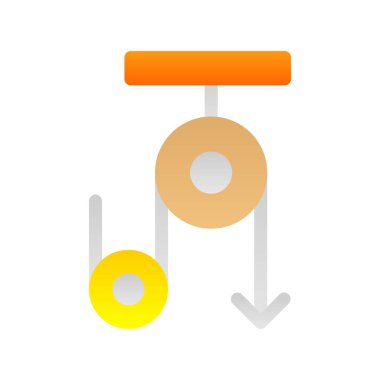 Makara Düz Gradyan Vektör Simgesi Tasarımı