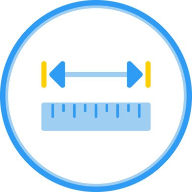 Düz Çember Vektör Simgesi Tasarımı Ölç