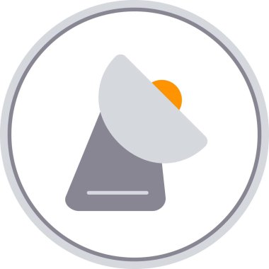 Radar Düz Çember Vektör Simgesi Tasarımı