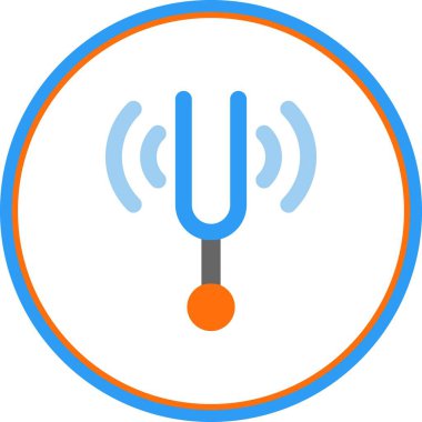 Çatal Düz Çember Vektör Simgesi Tasarımı Ayarlanıyor