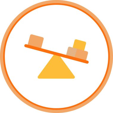 Düz Çember Vektör Simgesi Tasarımı Dengesi