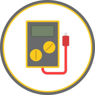 Düz Çember Vektör Simgesi Tasarımı Testi