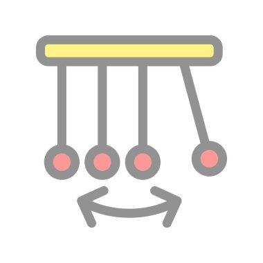 Sarkacı Doldurulmuş Işık Vektörü Simgesi Tasarımı