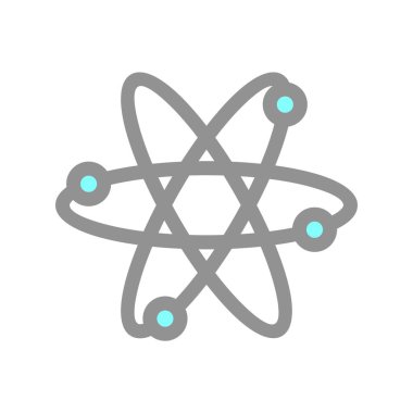Atom Doldurulmuş Işık Vektörü Simgesi Tasarımı