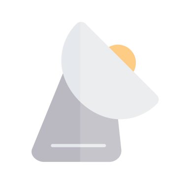 Radar Düz Işık Vektörü Simgesi Desig