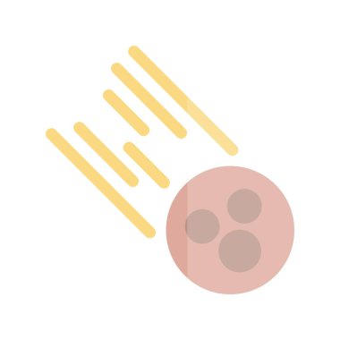 Meteor Düz Işık Vektörü Simgesi Tasarımı