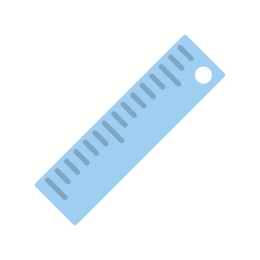 Cetvel Düz Vektör Simgesi Tasarımı