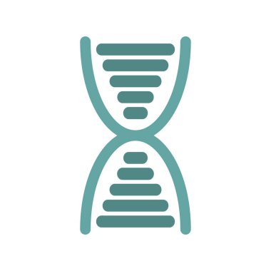 DNA Yapısı Düz Vektör Simgesi Tasarımı