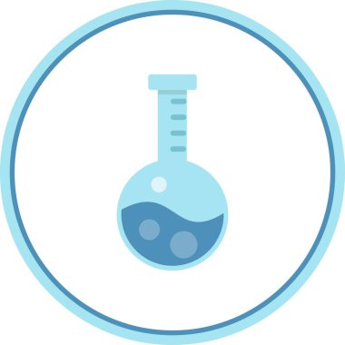 Flask Düz Çember Vektör Simgesi Tasarımı