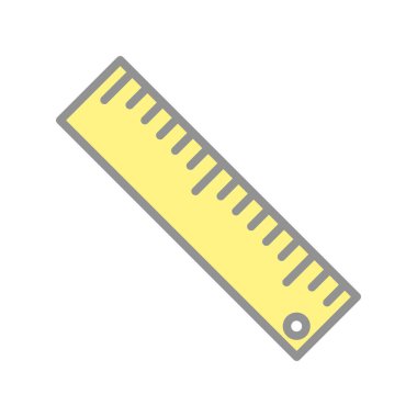 Cetvel Doldurulmuş Işık Vektörü Simgesi Tasarımı