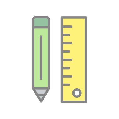 Kalem Boyutu Doldurulmuş Işık Vektörü Simgesi Tasarımı