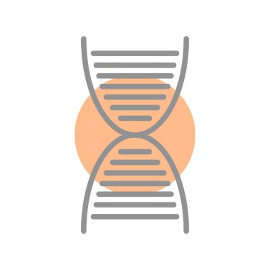 DNA Yapısı Işık Vektörü Simgesi Tasarımı Dolduruldu