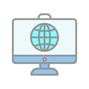 Lcd Doldurulmuş Işık Vektörü Simgesi Tasarımı