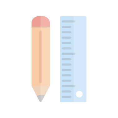 Kalem Ölçekli Düz Işık Vektörü Simgesi Tasarımı